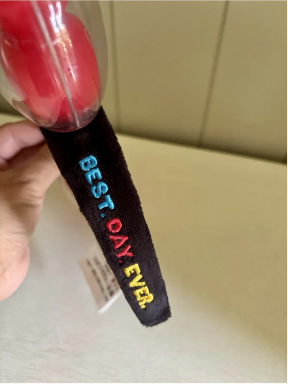 Disney Parks Mickey Mouse Ears Light Up Red Balloon Headband Best Day Ever